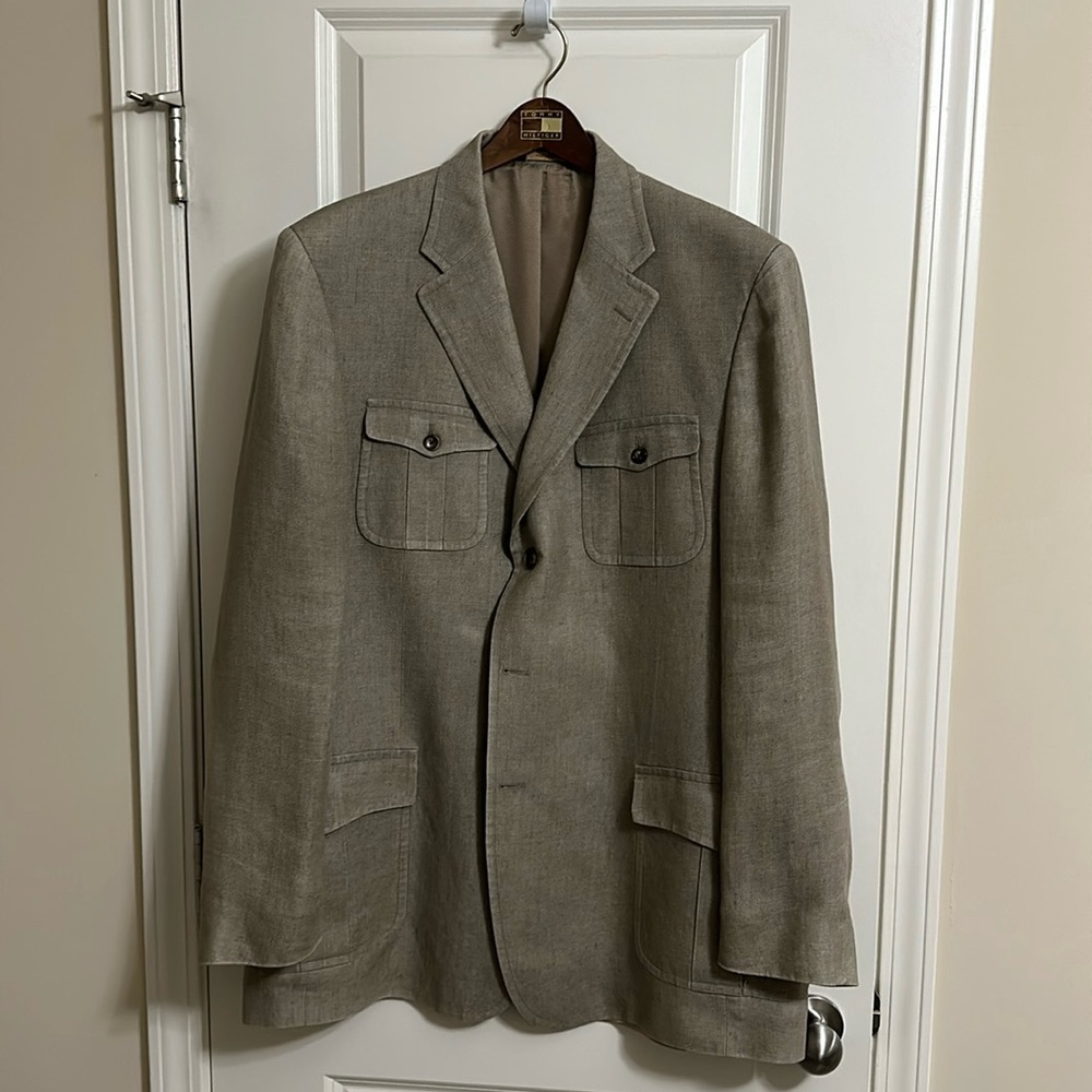 Brooks Brothers Tan Linen 48L (Long) Blazer Sportcoat